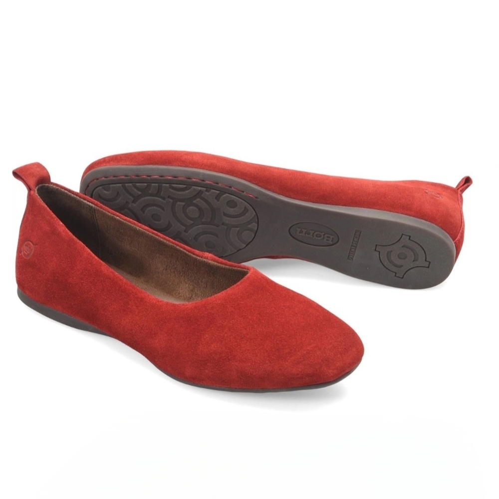 Born Red (Opera) Suede Flats Sz 7 M - Picture 8 of 10